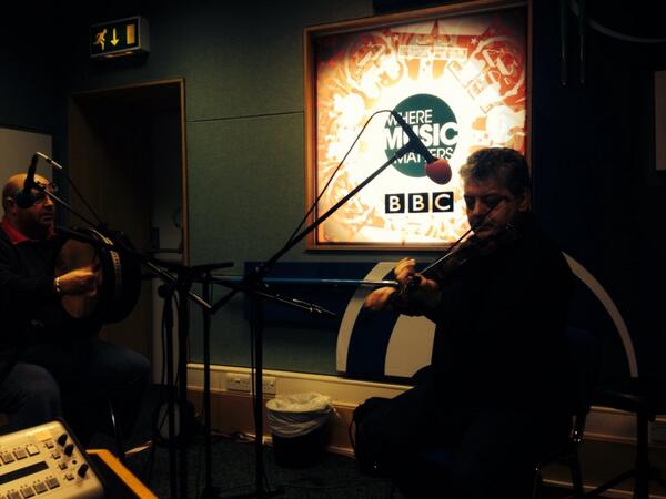 RT <a href="/LynetteFay/">Lynette Fay</a>: Cathal Hayden &amp; <a href="/GinoLupari/">Gino Lupari</a> recording a session for tomorrow night's show. Hup! #partyinstudio