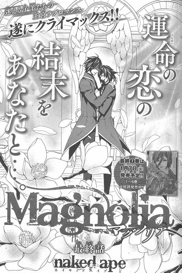 Aria編集部 最終回 Aria1月号で Magnolia が最終回 スペシャル増量４４p 創刊からの作品ですので担当も感慨深く校了終わった時 うるっときました Naked Ape先生お疲れ様でした 王宮ラブロマンスの結末を是非ご確認ください Http T Co
