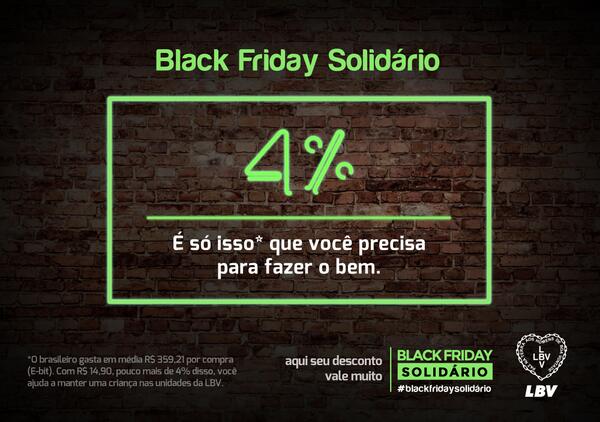 #blackfridaysolidaria | Já entrou no clima da sexta-feira mais esperada do ano? Colabore: scup.it/489i
