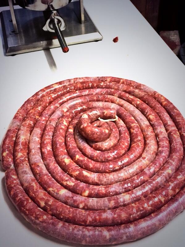 Preparations underway for a BIG, pork filled Sunday. #christmaspicnicmiddlepark #saluministi