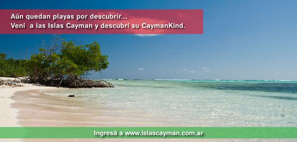 Aún quedan playas por descubrir...  Vení  a las Islas Cayman y descubrí su CaymanKind islascayman.com.ar