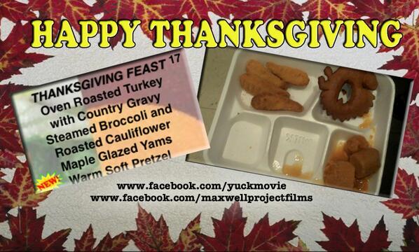 YuckMovie's tweet photo. Happy Thanksgiving! http://t.co/u99mjaThzL