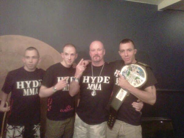 HydeMMA's tweet photo. #ThrowbackThursday Celebration time after @mikeyluvit won the UCC amateur lightweight title in August 2011. http://t.co/yCpTxKXQLm