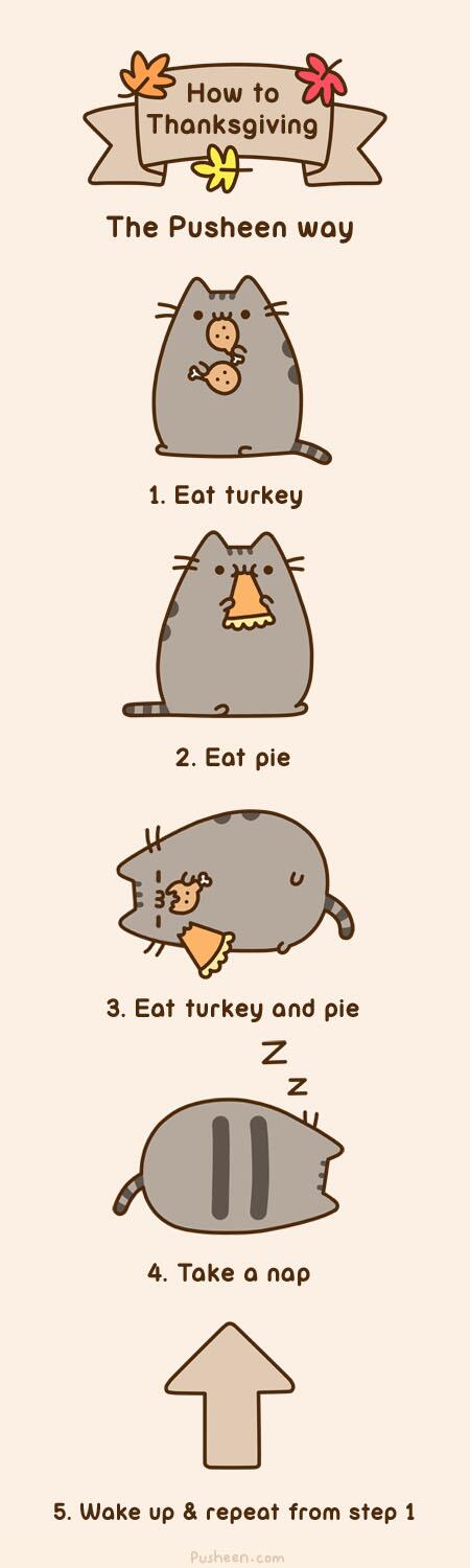 تويتر \ Pusheen The Cat على تويتر: "Happy Thanksgiving! What Are You  Thankful For? Http://T.co/Rg3T03Czp8"