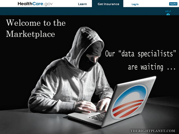 exodus_2011's tweet image. Welcome to the Insurance Marketplace! Our &apos;data specialists&apos; are waiting... #HackersParadise #obamacarefailureexcuses