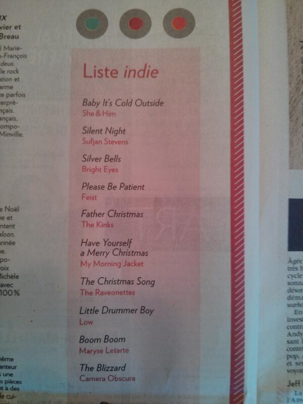 maryseletarte's tweet photo. Boom Boom sur la liste des 10 titres indie du Juke-box de Noël de @LP_LaPresse Yé! :D Merci! http://t.co/f4CVWWPgr4