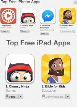 .<a href="/BibleAppForKids/">Bible App for Kids</a> is now the #4 overall free iPhone app &amp; the #2 free iPad app. Keep sharing all the way to #1!