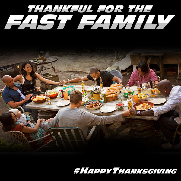 TheFastSaga's tweet image. Happy Thanksgiving to everyone in our #FastFamily!