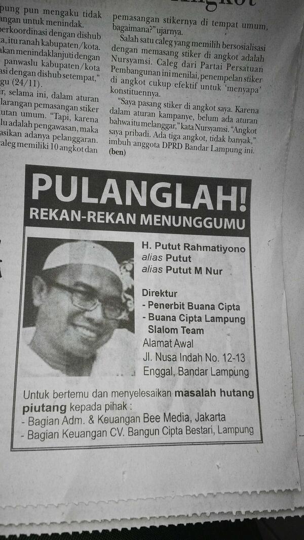 Aries_lampung's tweet photo. Selesaikan semua urusanmu...agar supaya hidupmu tenang... http://t.co/yltVgVpAGp