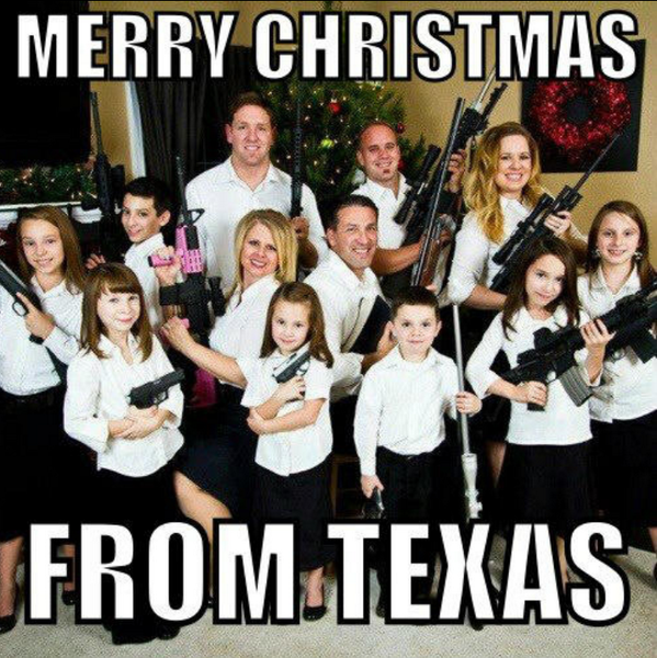 RightWingTX's tweet photo. This is for all the liberals that are anti Christmas, anti guns &amp; that hate the great state of Texas http://t.co/lvswb8hCOq