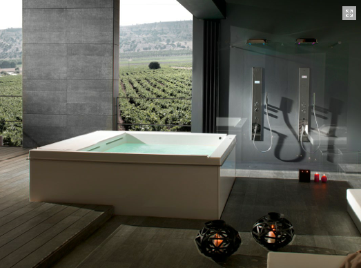 Ceramicas_E's tweet image. #SYSTEMPOOL #SPA de líneas sobrias y rectas, con casco acrílico de color blanco brillo, o cameo #CERÁMICASEXCLUSIVAS.