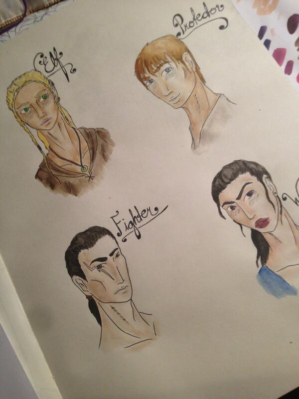 JustMyWriting's tweet image. Main characters from the new thing I'm gonna write, they've no named yet, though