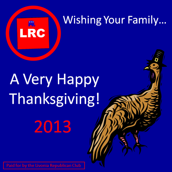 LivoniaGOP's tweet photo. Wishing your family a very Happy Thanksgiving! http://t.co/FwVXMVBrCJ