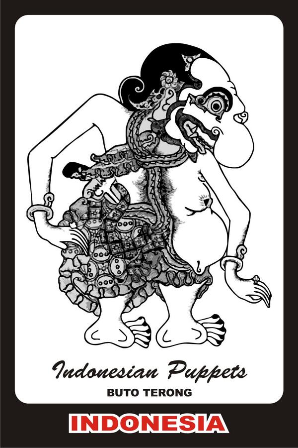 cintapos's tweet photo. Kartu Pos CP-1017 || Wayang Buto Terong || Link: http://t.co/ksLCSlCMC8 || http://t.co/3ZpRCaaeuc