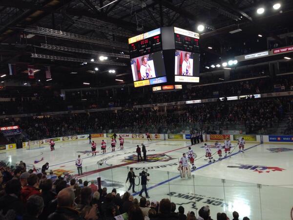 KeithPushor's tweet image. WHL Selects vs Russia, national anthems, Enmax, good crowd! #CoolestGameOnEarth #FastIce