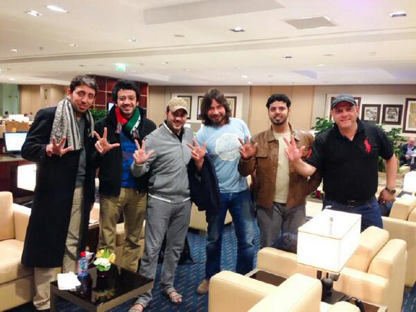 Media team, before departure to Dubai from france