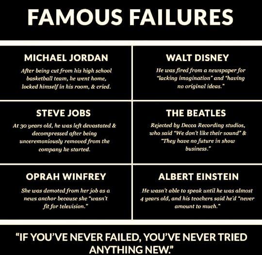 Never be afraid to fail.