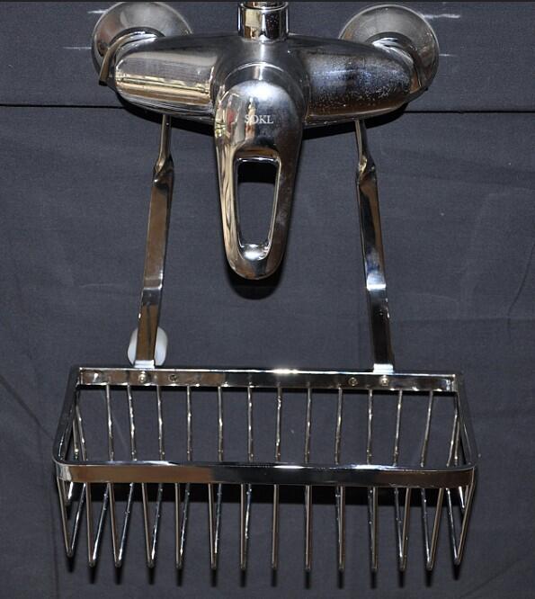 ShowerWare's tweet image. Double hooks bathroom storage basket