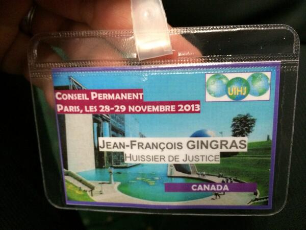 Une belle présence à l'Union internationale des huissiers de justice.