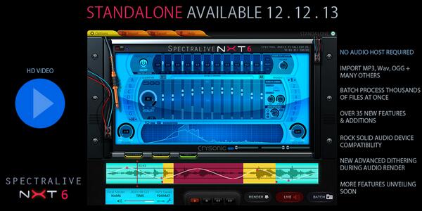 Crysonic's tweet photo. Announcing SPECTRALIVE V6 STANDALONE, Batch Process Thousands of Files, MP3 Import and more http://t.co/KCcusFmJKE http://t.co/7Pz0SUCYQU