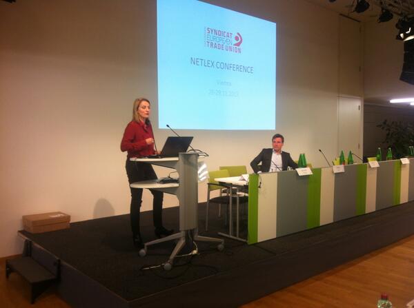 Evelyn_Regner's tweet image. at #netlex in #Vienna - We need to guarantee the principle &apos;same wage for same job in same place&apos; in EU @etuc_ces