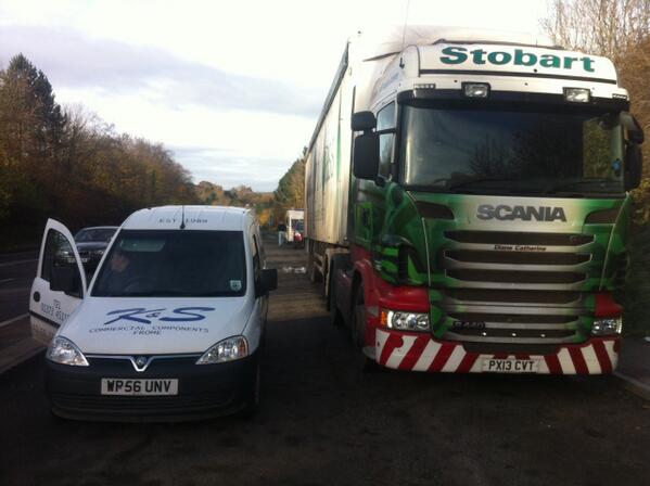 KSCCUK's tweet photo. Helping #AJReynolds keep @stobartgroup on the road! #eddiestobart #scaina #speedydelivery http://t.co/2r65w2m8w7