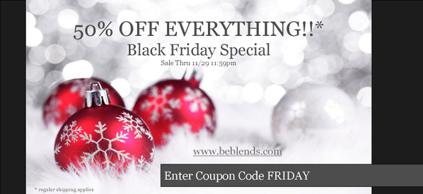 beblends's tweet photo. Essential Oil Blends and 100% All Natural Products for Whole Body Health.  EVERYTHING 50% OFF Black Friday ONLY! http://t.co/N9t39EXR23