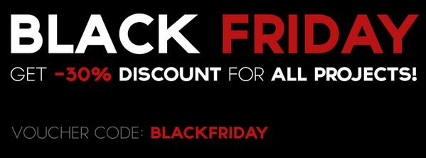 NextProducers's tweet photo. Black Friday! -30% at all!  Voucher Code: BLACKFRIDAY http://t.co/byr8ZqPGZS