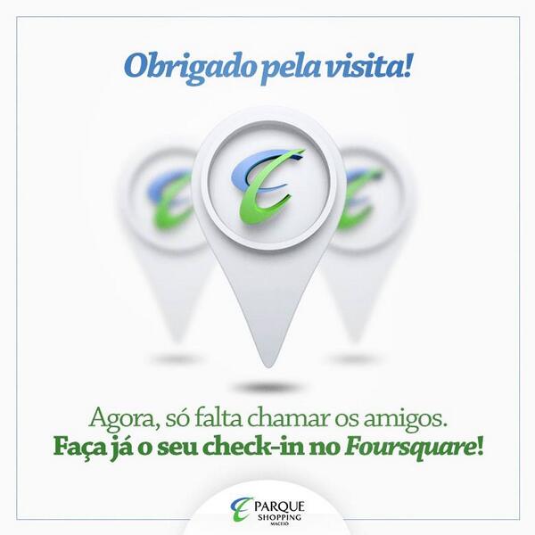 Visitou o Parque Shopping Maceió? Faça seu check-in e mostre aos amigos onde você está!