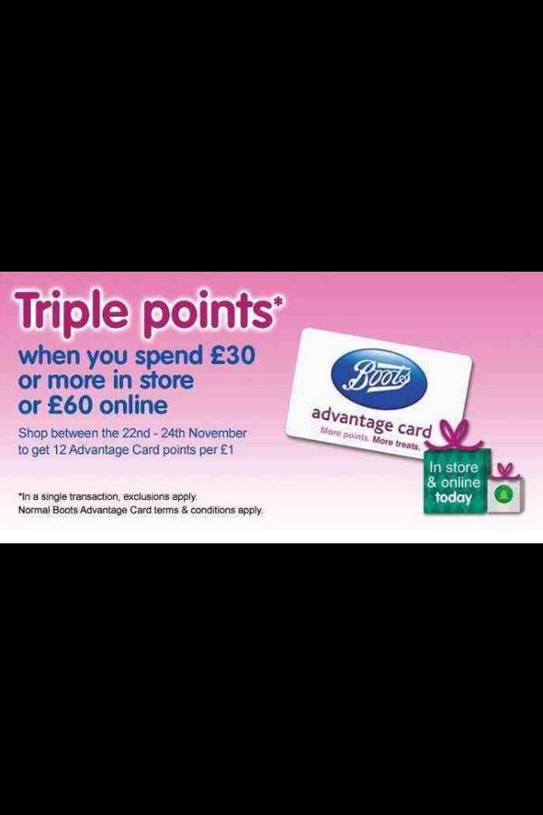 Come join us this weekend and make the most of this points weekend #bootschristmas