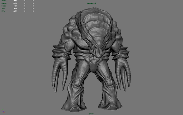 SteveStringer3D's tweet image. quickshot of the bake to the lowpoly mesh, sitting at 7.8k triangles. pretty pleased with this result!