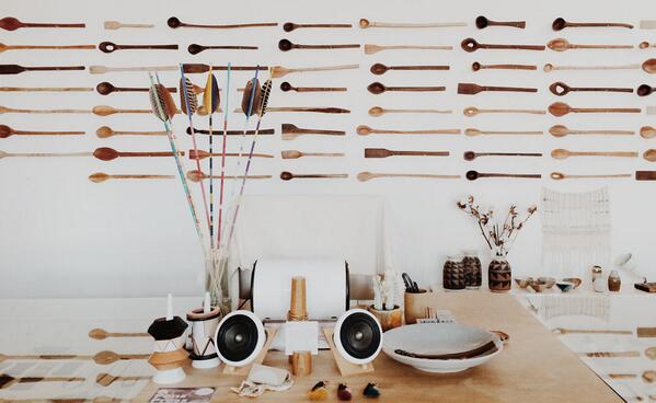 General Store (@generalstoresf) on Twitter photo A beautiful installation of hand carved spoons by Josh Duthie is now up at General Store Venice! A beautiful installation of hand carved spoons by Josh Duthie is now up at General Store Venice!