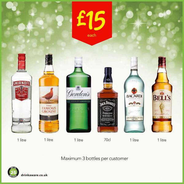 Asda On Twitter All These Spirits Just 15 A Bottle In Selected Stores While Stocks Last Max 3 Bottles Per Customer Ends Dec 2 Http T Co Fxnkgxwm3p