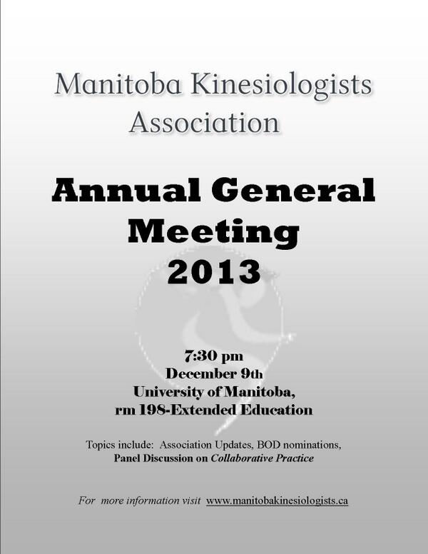 Check out the AGM poster for important info!
