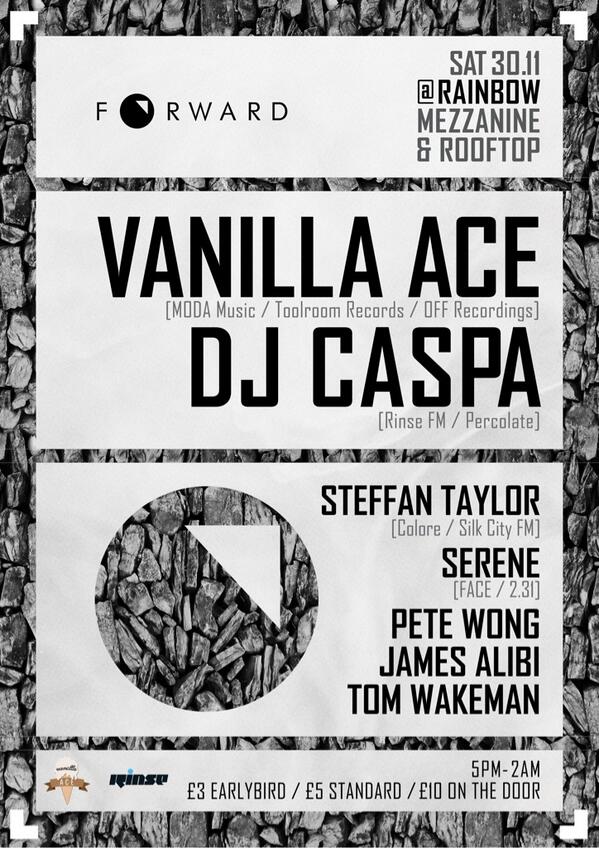 forward_events's tweet photo. Digbeth going off 2moro! Last Forward of 2013, 5pm - 2am at the Rainbow Mezz! @rainbowvenues @VanillaAce1 @djcaspa_ http://t.co/v7npTcsMYJ