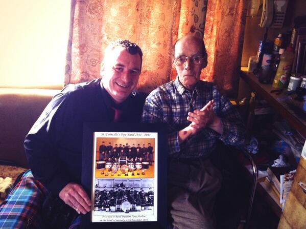 stcolmcillespb's tweet photo. Sadly, the band's president, Tony Healion, passed away this morning. May he rest in peace. #hero http://t.co/vOxvWyCA8K