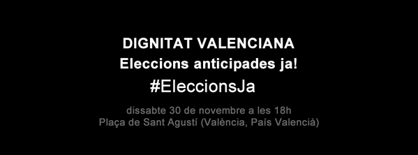 RT si aniràs demà a la Gran Manifestació per demanar #EleccionsJa a la Generalitat Valenciana. Gràcies.
