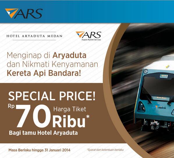 Et17Syah's tweet photo. RT @RailinkARS: Travellers yg menginap di HOTEL ARYADUTA MEDAN nikmati kenyamanan #KAbandara dgn harga spesial :) http://t.co/9lwDuADNO0