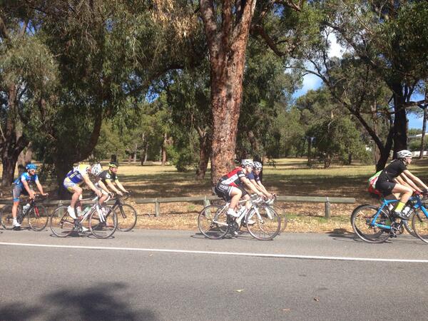 corpcycling's tweet photo. @corpcycling: Lap 1 done and off to breakfast @NathanPeterHaas keeping them in line @Aurecon @jaguar #ccc2013 http://t.co/eKPckiqL6v