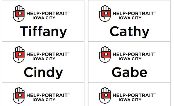 HelpPortraitIC's tweet image. Accessorizing our event with volunteer name tags this year!