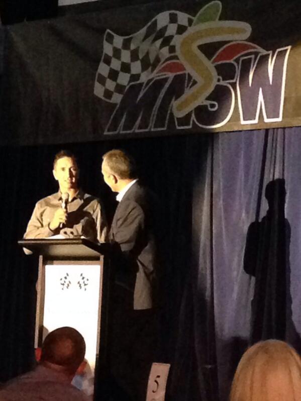 <a href="/MarkBeretta/">Mark Beretta OAM</a> talking racing with <a href="/byrner26/">Michael Byrne</a> at the MNSW Night of Champions