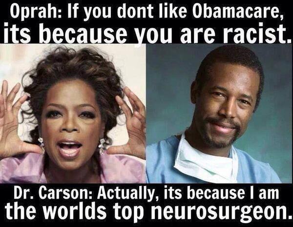 Oprah vs Ben Carson on ObamaCARE 