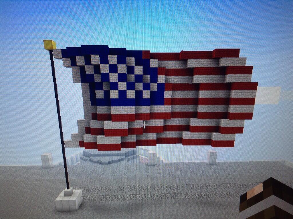 Twitter 上的the R I A American Flag In Minecraft Http T Co Oidosgv1cz Twitter