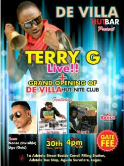 Celebrities_PRO's tweet image. Hon @terrifikg live Today for an Appearance at De Villa Hut Nite Club Surulere ......#Surelere #TurnUp #Gzus_Rockz