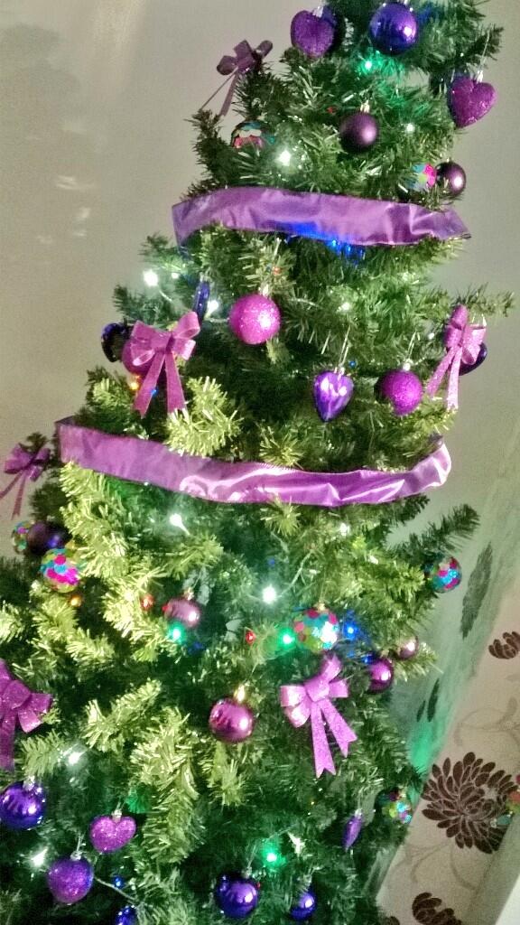 Its gone purple this year. #xmastree