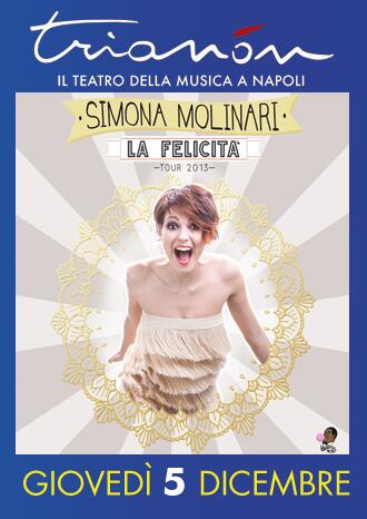 TTrianon's tweet photo. Simona Molinari in concerto al Trianon: giovedì 5 dicembre approda a Napoli il "La felicità - tour 2013". http://t.co/iV3yAj7ry3