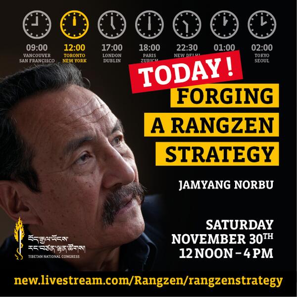 TODAY! - FORGING A RANGZEN STRATEGY: Livestream at 12pm EST / 10:30PM India / 6PM Europe: tinyurl.com/l3rk3wq