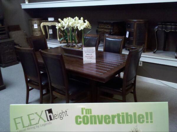 DesignSourceAZ's tweet image. Can't #decide on dining/counter height? You dont have to, with @LegendsFurn FlexHeight tables, you can always adjust!