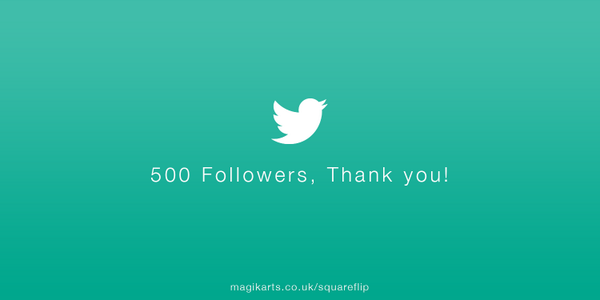 SquareFlip's tweet image. Over 500 #followers of #SquareFlip #thankyou