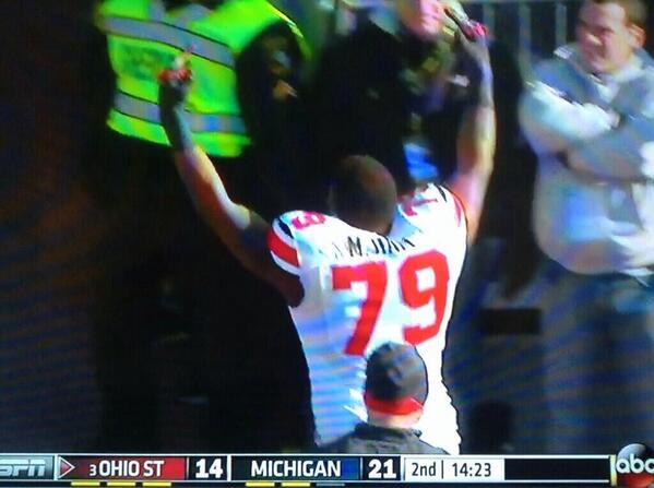 tonyyoder97's tweet image. Thats how you leave the field after an ejection #fuckmichigan